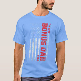 アメリカ国旗 バックプリント お父さんへのプレゼントに最適なボーナスダッドグッズ Tシャツ