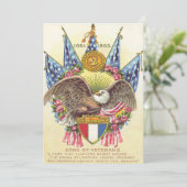 アメリカ国旗 バルドルイーグル ローズ 招待状 (スタンド正面)