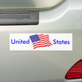 アメリカ国旗 バンパーステッカー (車上)