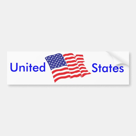 アメリカ国旗 バンパーステッカー (正面)