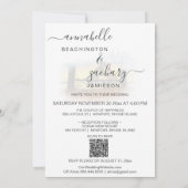 *～* アメリカ国旗 バーンマジックナンバー キューアール エスブイピー エーアール19 ウェディン 招待状 (裏面)