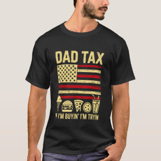 アメリカ国旗 パパ 税金 本当に毒じゃないよ パパの税金 メンズ Tシャツ