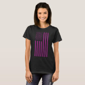 アメリカ国旗 パープル Tシャツ (正面フル)