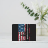 アメリカ国旗 ビリヤード キュー おもしろい テーブル ゲーム 雑貨 名刺 (スタンド正面)