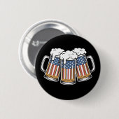 アメリカ国旗 ビンテージ アメリカ独立記念日 ビール 缶バッジ (正面&裏面)