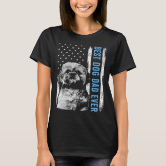 アメリカ国旗 ビンテージ シーツー お父さん 犬グッズ Tシャツ