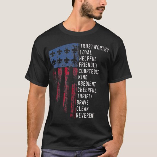 アメリカ国旗 ビンテージ スカウト Tシャツ (正面)