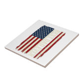 アメリカ国旗 ビンテージ ベクターTシャツ 最高の父_1 タイル (側面)