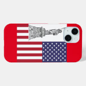アメリカ国旗 ビンテージ 自由の女神 Case-Mate iPhoneケース (裏面 (横))
