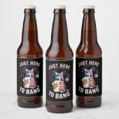 アメリカ国旗 ビール 猫好き 7月4日 ビールラベル (ボトル)