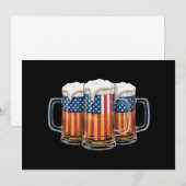 アメリカ国旗 ビール 7月4日 アメリカン ドリンク USA 招待状 (正面/裏面)