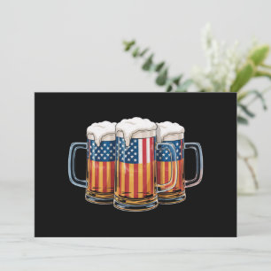 アメリカ国旗 ビール 7月4日 アメリカン ドリンク USA 招待状
