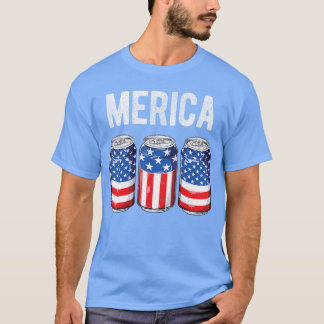アメリカ国旗 ビール 7月4日 メリカ USA メンズ レディース Tシャツ