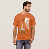 アメリカ国旗 ビール Tシャツ メンズ (正面フル)