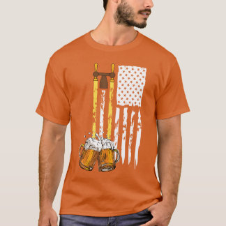 アメリカ国旗 ビール Tシャツ メンズ