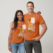 アメリカ国旗 ビール Tシャツ メンズ (ユニセックス)