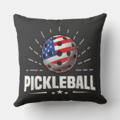 アメリカ国旗 ピクルボールプレイヤー クッション (裏面)