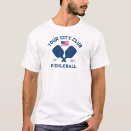 アメリカ国旗 ピックルボールクラブ チームプレイヤー Tシャツ