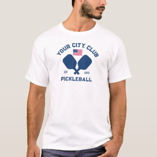 アメリカ国旗 ピックルボールクラブ チームプレイヤー Tシャツ