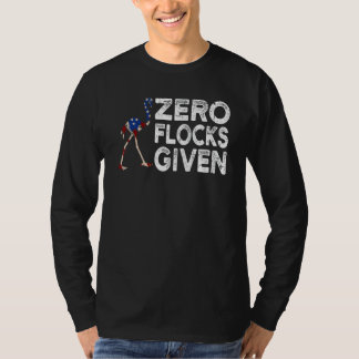 アメリカ国旗 ピンクフラミンゴ Zero Flocks Given Tシャツ