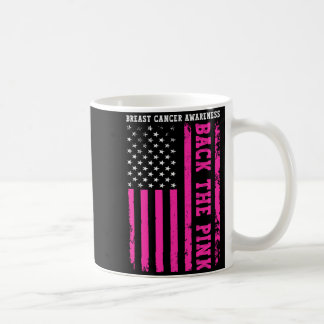 アメリカ国旗 ピンクリボン 乳がん コーヒーマグカップ