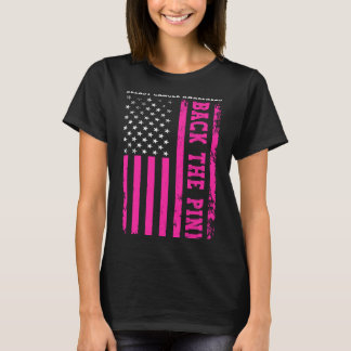 アメリカ国旗 ピンクリボン 乳がん Tシャツ