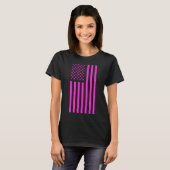 アメリカ国旗 ピンク Tシャツ (正面フル)
