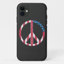 アメリカ国旗 ピースサイン ビンテージ 赤白青