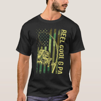 アメリカ国旗 フィッシャーマン リール ヴィンテージ カモフラージュ メンズ リール クール G パ Tシャツ