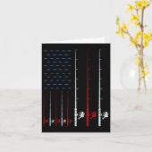 アメリカ国旗 フィッシングロッド カード (黄色い花)