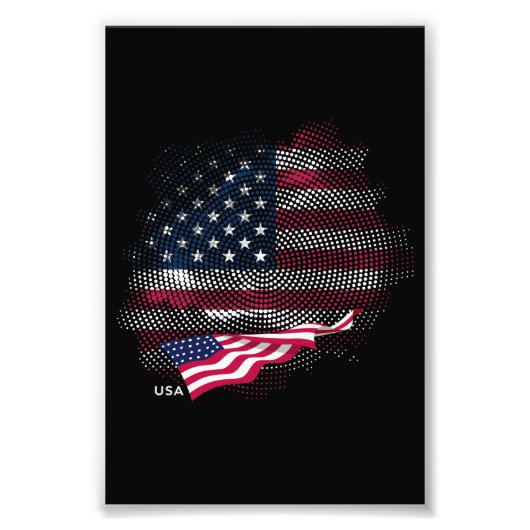 アメリカ国旗 フォトプリント            (正面)