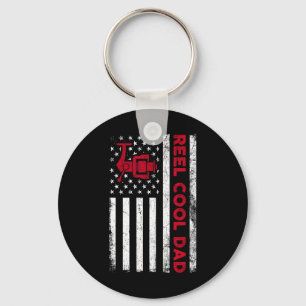 アメリカ国旗 フライフィッシング スピン リール クールダッドTシャツ キーホルダー