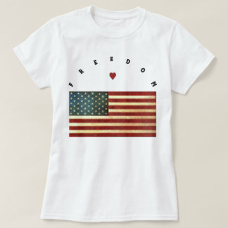 アメリカ国旗 フリークラシックラウンドステッカー Tシャツ