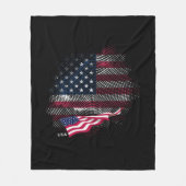 アメリカ国旗 フリースブランケット (正面)