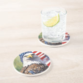 アメリカ国旗 フリーダム イーグル モチベーション インスピレーション コースター (側面)