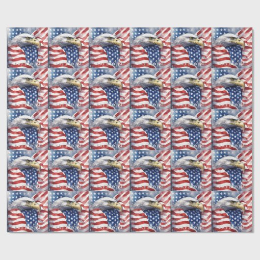 アメリカ国旗 フリーダム イーグル モチベーション インスピレーション ラッピングペーパー (フラット)