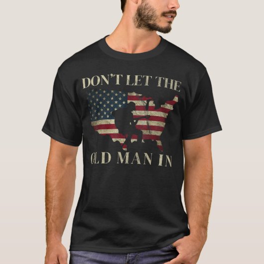 アメリカ国旗 フレンズ ヴィンテージ Don't Lethe Old Man in Tシャツ (正面)