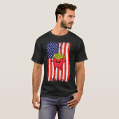 アメリカ国旗 フレンチフライ Tシャツ (正面フル)