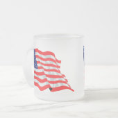 アメリカ国旗 フロストグラスマグカップ (正面左)