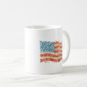 アメリカ国旗 フローラル USAフラグ コーヒーマグカップ (正面右)
