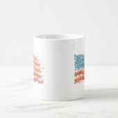 アメリカ国旗 フローラル USAフラグ コーヒーマグカップ (中央)