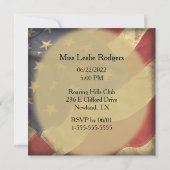 アメリカ国旗 ブライズメイドパーティー 招待状 (裏面)