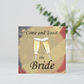 アメリカ国旗 ブライズメイド パーティー 招待状 (スタンド正面)