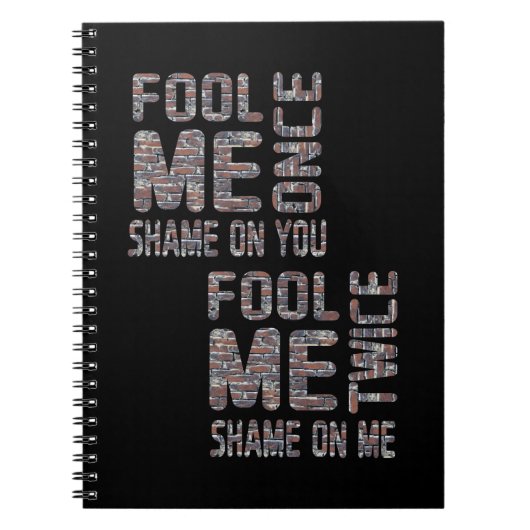 アメリカ国旗 ブラック&ホワイト ヴィンテージ レトロ ノートブック (正面)