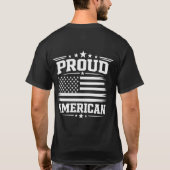 アメリカ国旗 ブラックTシャツ 誇り高きアメリカ Tシャツ (裏面)