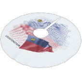 アメリカ国旗 ブラッシュドポリエステルツリースカート (アングル)