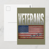 アメリカ国旗 ベテラン 感謝 4日 7月 ポストカード (正面/裏面)