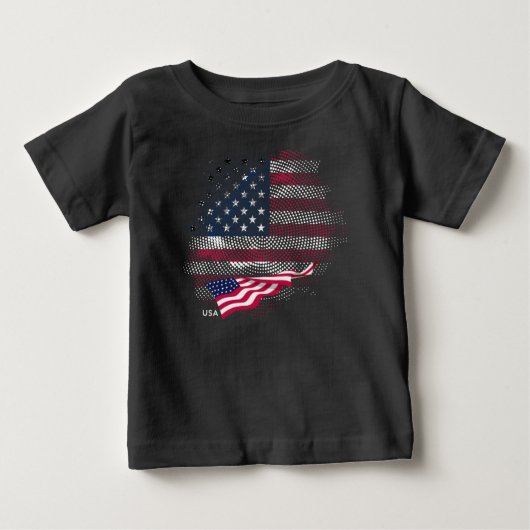 アメリカ国旗 ベビーTシャツ (正面)