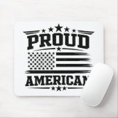 アメリカ国旗 ホワイト マウスパッド (マウス)