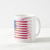 アメリカ国旗「ホームスイートホーム」アートプリント コーヒーマグカップ (正面右)